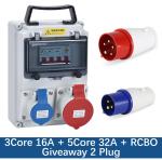 IP65 Waterproof Outdoor Electrical Socket Plastic Electric Box AC 380V - 400V