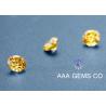 Buy cheap 0.25 Carat 4 MM Yellow Moissanite Diamond For Rings , Earrings from wholesalers