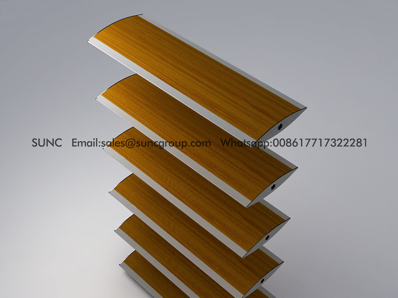 Bamboo Weather Proof Louver Thickness 1.0~3.0mm Polyester Coating Anodization