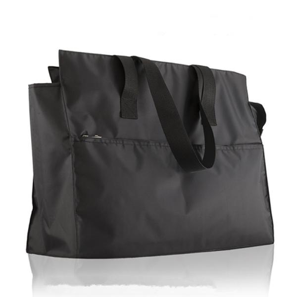 High quality black nylon handbags tote bag classic handmade nylon travel tote