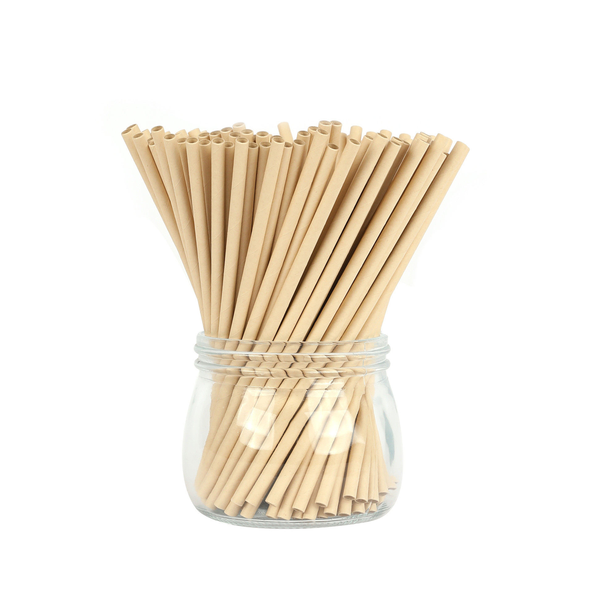 Striped Pattern Paper Drinking Straws Disposable Recyclable For Party