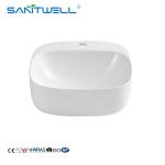 Sanitary Bathroom Rimless 150mm Vanity Wash Ceramic Basin Above Counter Basin