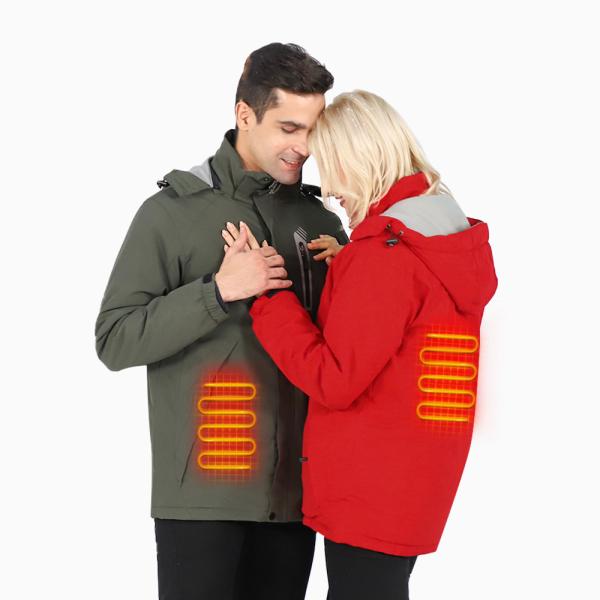 Buy cheap Warm Outdoor Heated Intelligent Temperature Control Warm Hooded Coat Winter Thermal Men's Heated Jacket from wholesalers