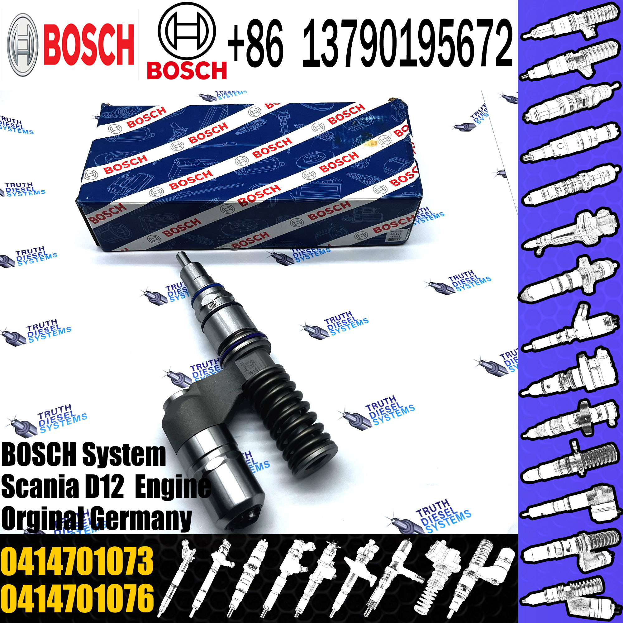 Diesel Common Rail Fuel Injector 0414701072 0414701051 0414701073 0414701076 0414701077