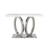 Buy cheap Stable 20mm SS Console Table European Style Grey Marble Top from wholesalers
