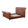Buy cheap 210cm Vintage Retro Luxury Leather Chesterfield King Size Bed from wholesalers