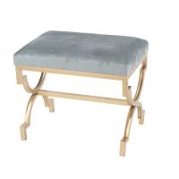 Buy cheap X style stainless steel velvetupholstery ottoman for wedding event rental product