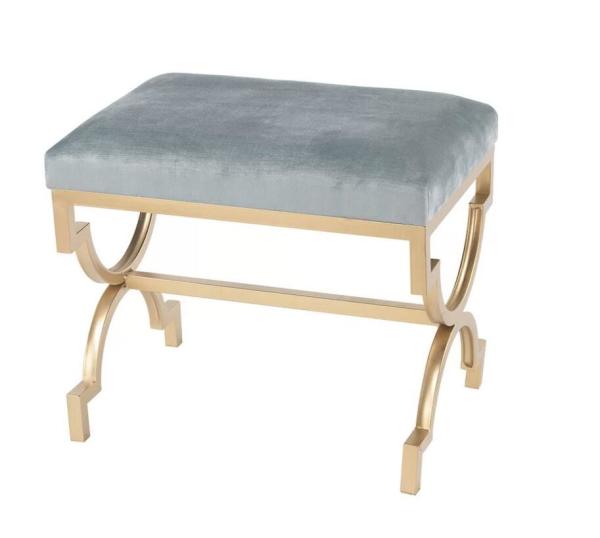 Buy cheap X style stainless steel velvetupholstery ottoman for wedding event rental from wholesalers