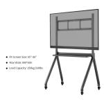 Mobile TV Rolling Floor Stand Lockable Wheels Trolley 55-86 Inch Interactive