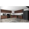 Buy cheap Luxury Stainless Modern Stainless Steel Kitchen Cabinets With Natural Wood Grain Finish - Customizable And Durableeel Modern Kitchen Cabinet With from wholesalers
