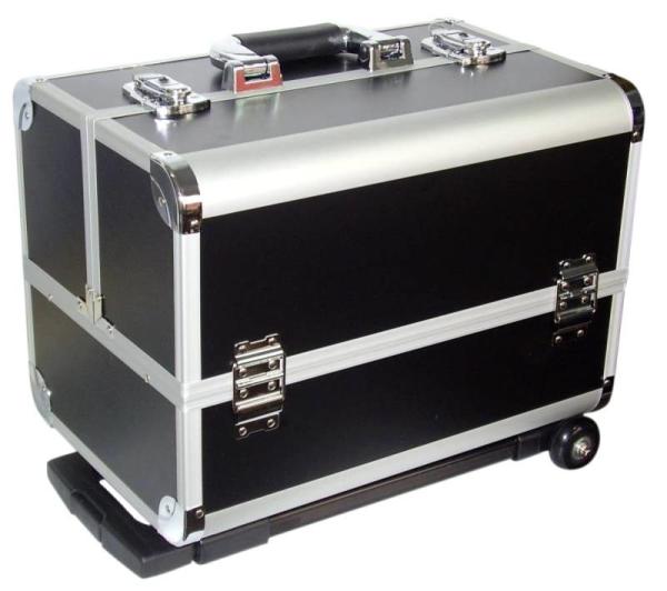 2018 new design pink aluminum beauty case , portable aluminum cosmetic display