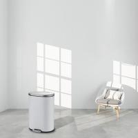 Buy cheap White 6 Liter Pedal Dustbin Steel For Home product