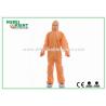 Buy cheap SMS Protective Orange Disposable Coveralls/Disposable Hazmat Suits For Laboratory/Factory from wholesalers