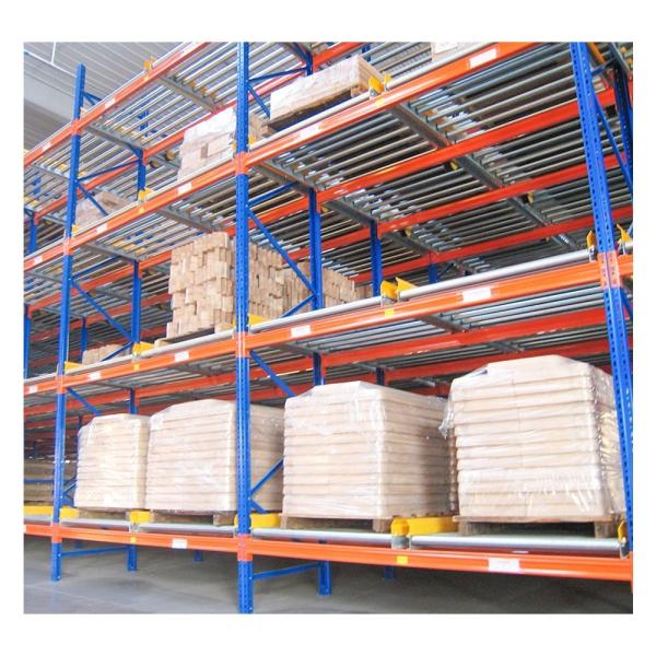 Pallet Flow Racking for FIFO Storage of 300-1500kgs/pallet in Blue/Orange/Yellow