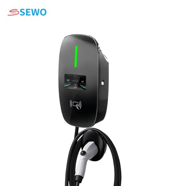 Buy cheap Black Electric Vehicle Charging Stations , Type 2 EV Charger 7kw from wholesalers