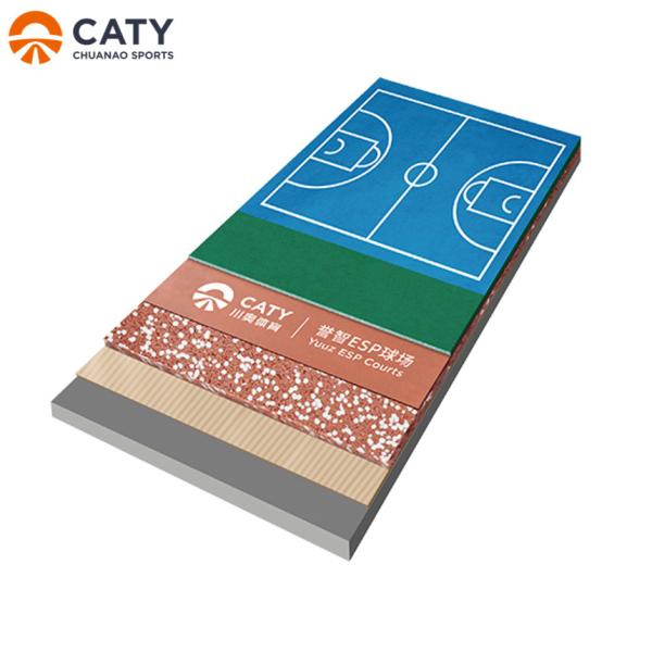 Buy cheap Quick installation Sustainable Prefabricated Acrylic Surface Indoor & Outdoor Basketball Court Covering Volleyball Badminton Tennis For Sports Field from wholesalers