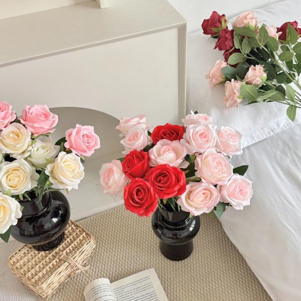 Buy cheap Real rose bouquet, single fake flower, home decor, living room dining table decoration, wedding hall flower arrangement, decoration, flower arrangemen from wholesalers