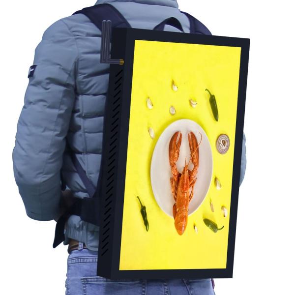 Buy cheap GPS Human Walking Backpack LCD Touch Screen Digital Signage Advertising Display from wholesalers