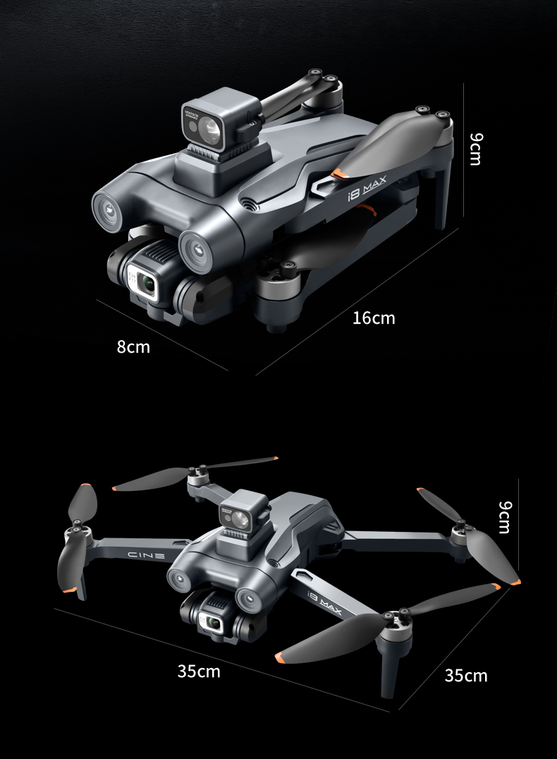 25 Minutes Flight Time Plastic Drone I8 Max 5G Wifi Big GPS Camera Electric 4K UAV Mapping Obstacle Avoidance Smart Follow