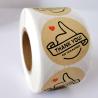 Buy cheap Oilproof On Rolls Kraft Private Round Thank You Print Sticker Labels from wholesalers