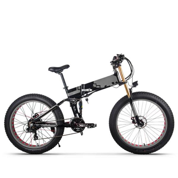 Buy cheap 26" Folding Mountain Bike Electric Fat Tire Foldable 350w 48v RICH BIT 018 from wholesalers