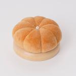Pumpkin Pin Cushion, Wooden Base Needle Pincushions Japanese Style Round Pin