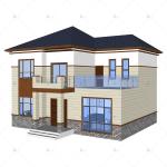 Luxury Villa - (QB16) Steel Structure Frame Diy House 2 Floor Modern Design
