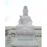Buy cheap Chinese Guanshi Yin Buddha White Carved Sitting Buddha Statue product
