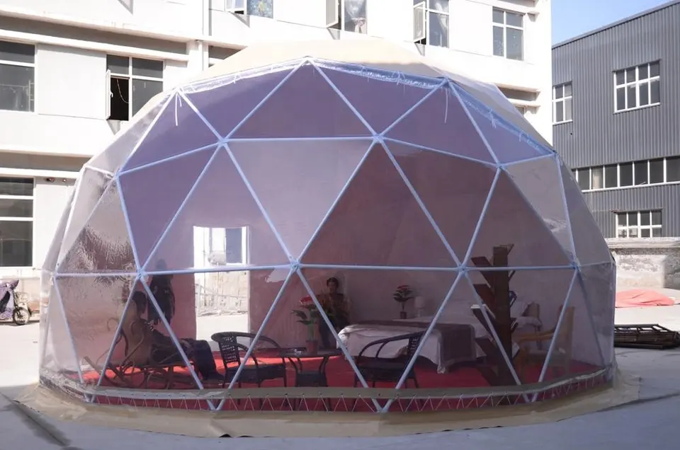 Luxury Inflatable Dome Tent Decoration Transparent Warm Glass Dome Tent