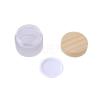 Buy cheap Skin Care Custom Cosmetic Jars Packaging White Forsted With Bamboo Lid from wholesalers