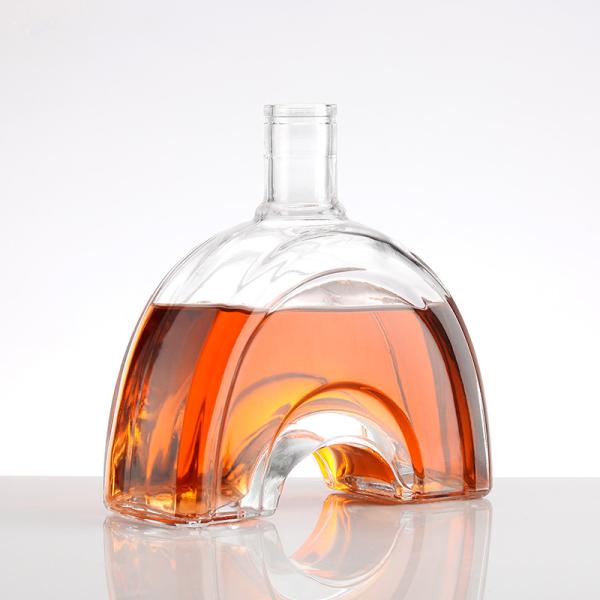Buy cheap 680 700ml Round Gin Rum Tequila Whisky Glass Vodka Bottle for Industrial Beverage from wholesalers
