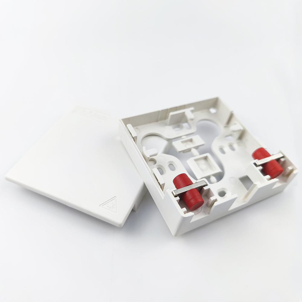2 Cores FC UPC Plastic Fiber Optic Faceplate Socket Panel for Indoor Network FTTH Choice