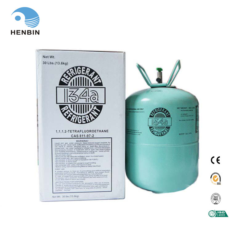 Henbin Brand Refrigerant Gas R134A 13.6kg Disposable Cylinder