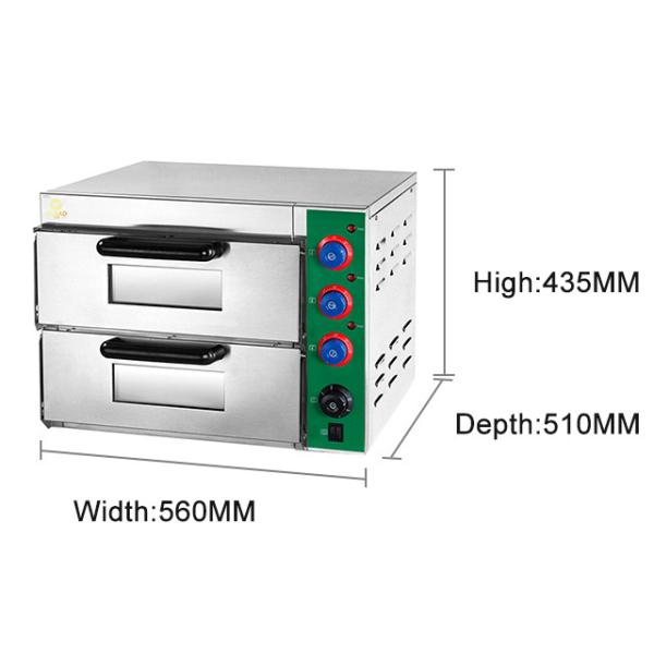 Buy cheap Commercial Baking Equipment for Pizza Shop Temperature 50-350C Outline Dimension 560*556*435mm from wholesalers