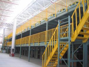 China Yellow Multi Tier Mezzanine Rack for Efficient Space Utilization on sale