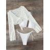 Buy cheap Sexy Three Pieces Bikini Durable Swimming Pool Swimwear For Women Pure Color Nylon Fabric Comfortable from wholesalers