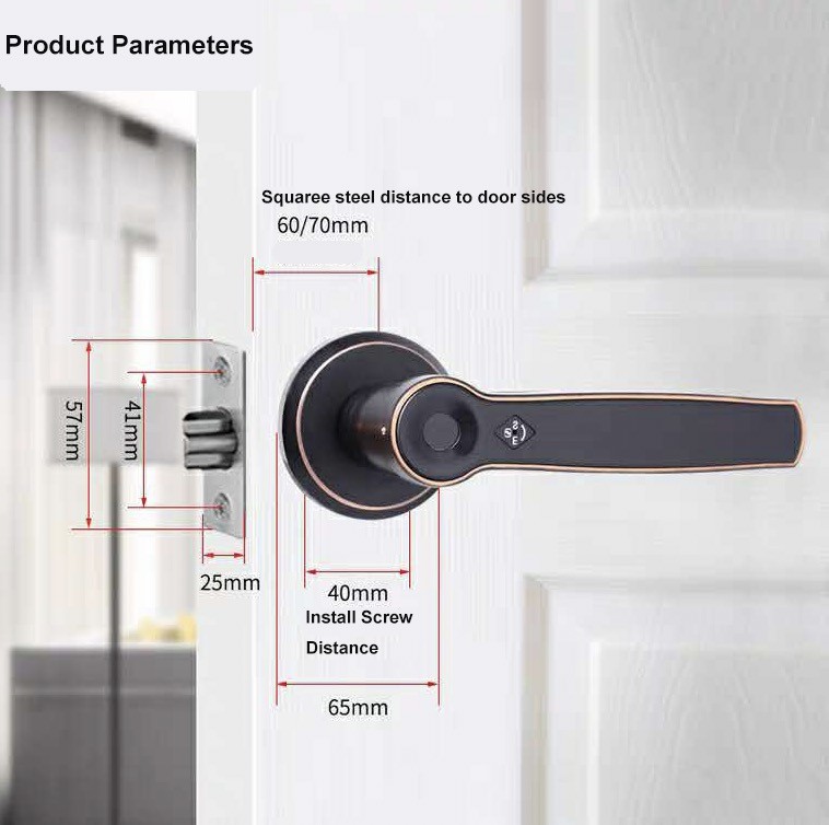 IP55 Smart Bedroom Door Lock