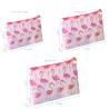 Buy cheap Frosted PVC Cosmetic Bag , triangle makeup bag Printing Red Cartoon Pattern from wholesalers