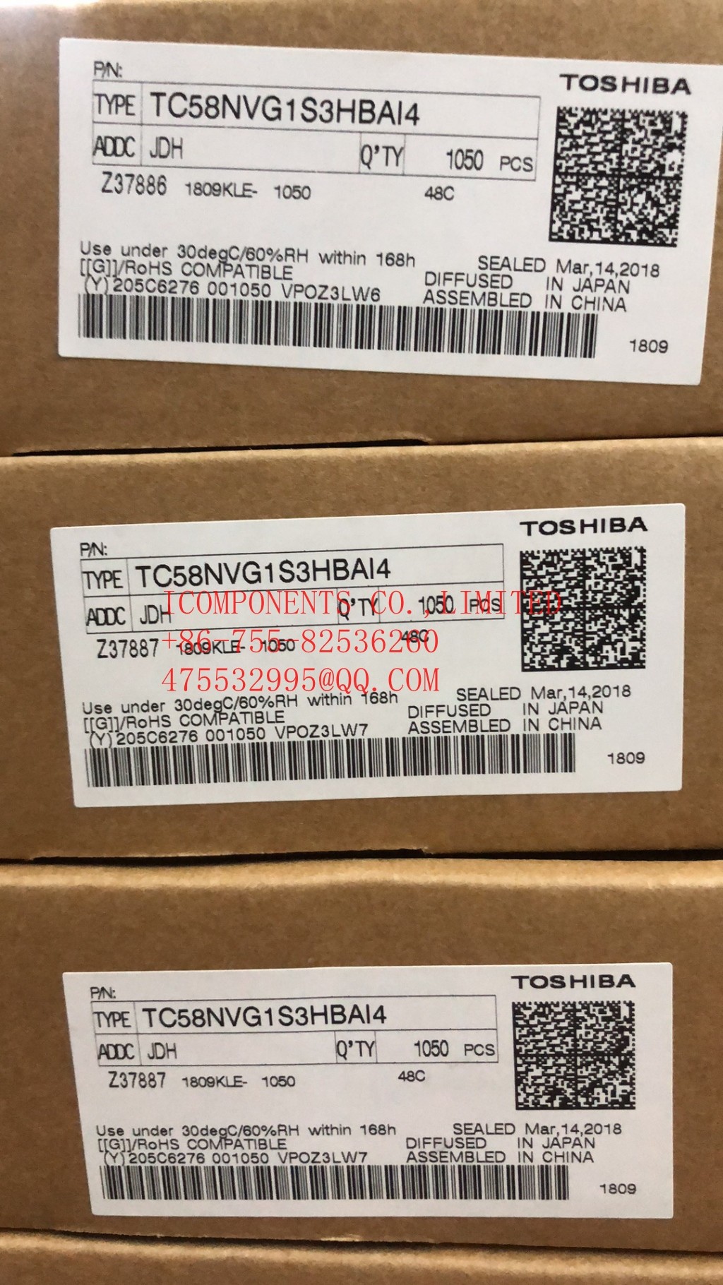 TC58NVG1S3HTAI0 I Temp in stock TC58BVG1S3HTA00 KIOXIA NAND Flash Parallel 3.3V 2G-bit 256M x 8 48-Pin TSOP-I