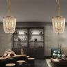 Buy cheap Modernized rustic iron chandelier with wooden beads lampshade (WH-CI-39) from wholesalers