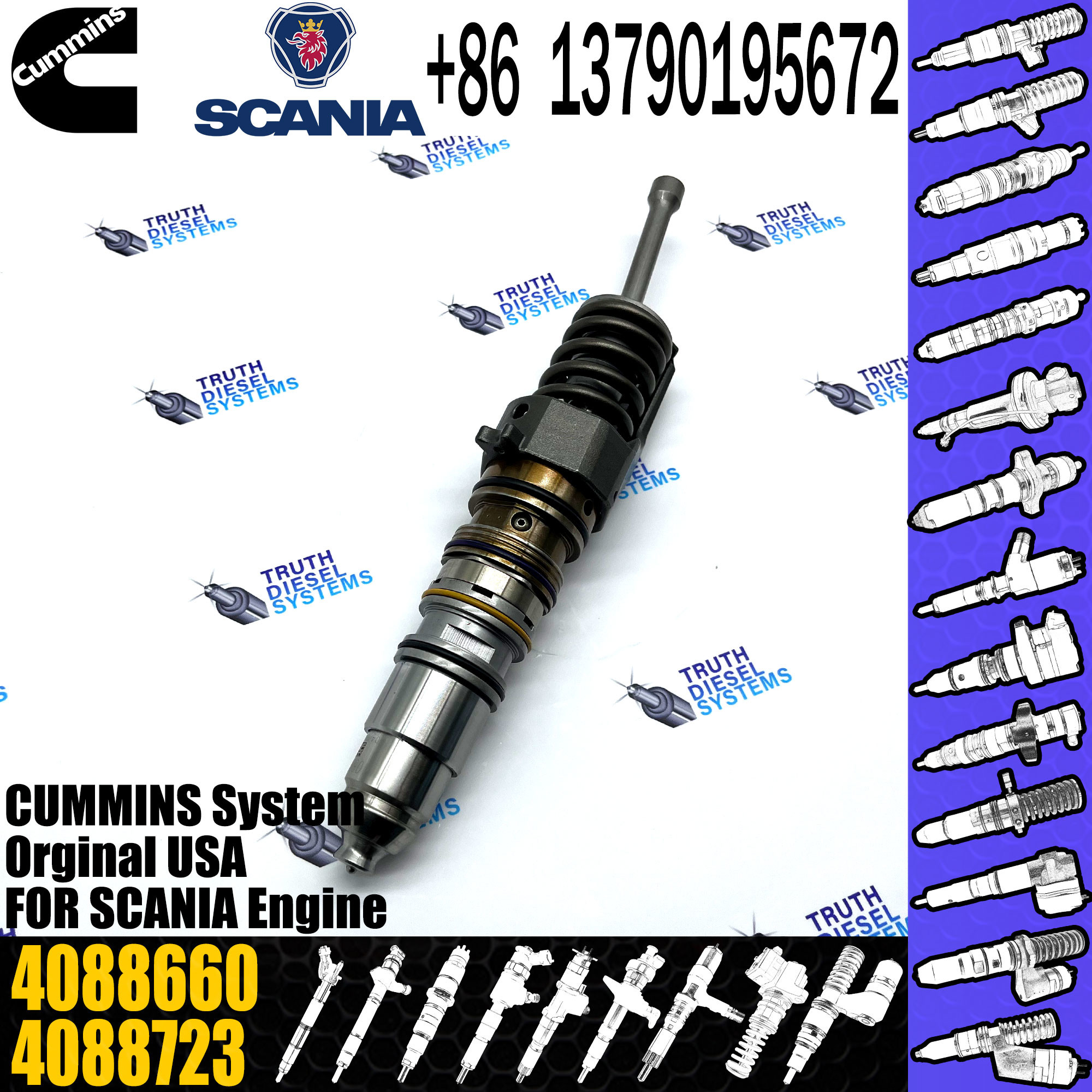 Engine Part fuel Injector 4088660 4088665 4914537 3973059 3975929 4088725 4088723 for C-ummins QSX15 ISX15 X15 Engine