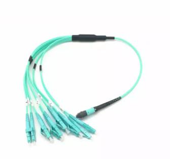 Buy cheap OM3 MPO - LC Fiber Optic Patch Cord 3.0mm 12 Core from wholesalers