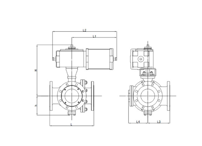 Motorized Three Way Ball Valve Resistance Coefficient Small Resistance Ss