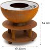 Buy cheap Half Ball Rusty Barbecue Corten Steel BBQ Grill Wood Burning from wholesalers