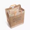 Buy cheap Hemp Inside Laminated Burlap Jute Bag With Leather Handle from wholesalers