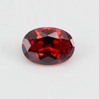Buy cheap 8*12mm Coloured moissanite Oval Blood Red Crystal Glass Moissanite for product