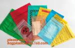 Custom ked Specimen Bag With Optional Pouch, Simple printing Clear Specimen Grip