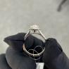 Buy cheap 18k Cultured White Diamond Women's Ring 1.53ct E VS1 Pear Shape Full Diamond Bezel Set Style from wholesalers
