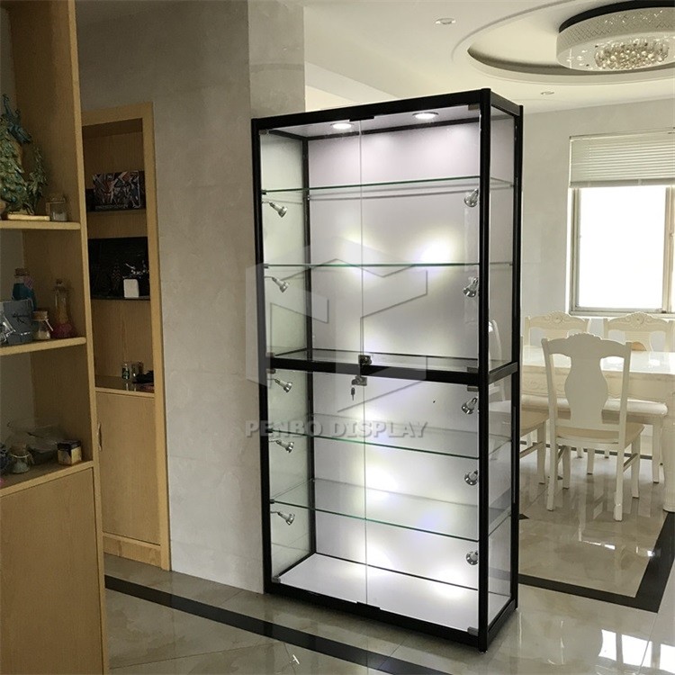 3pcs Spotlight Display Glass Case For Store 15KG Per Layer