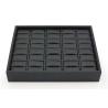 Buy cheap Black Leatherette Stackable Jewelry Trays , 20 Rings Jewelry Trays For Dresser Drawers from wholesalers